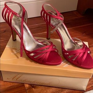 Watermelon Michaelangelo David’s Bridal high heel